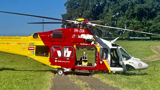 A Westpac Rescue Helicopter flew the man to hospital