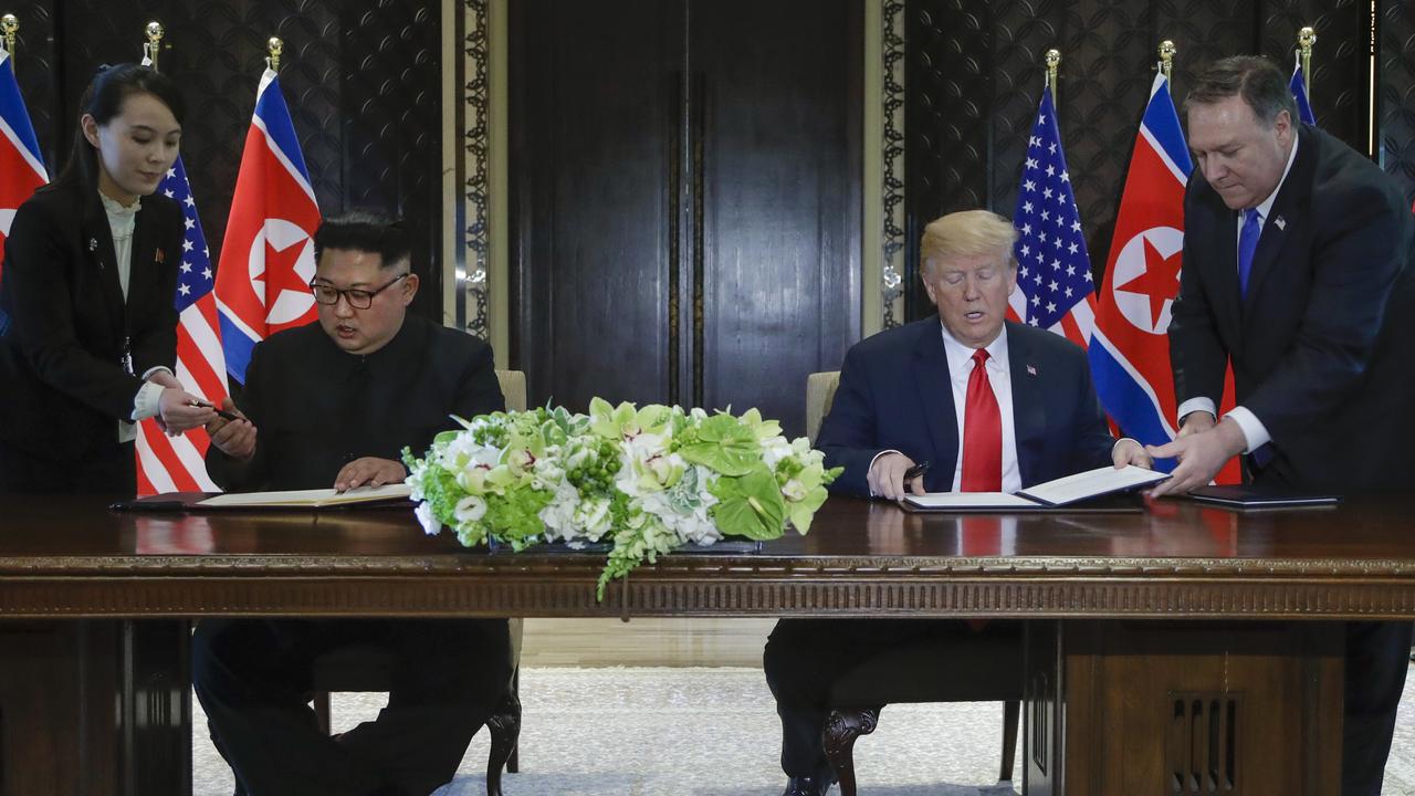 Donald Trump and Kim Jong-un have sat down and signed an official letter together.