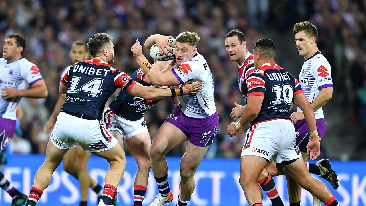 Max King missed the entire 2021 season on the sidelines after complications from Achilles tendon surgery. Picture: NRL Images.