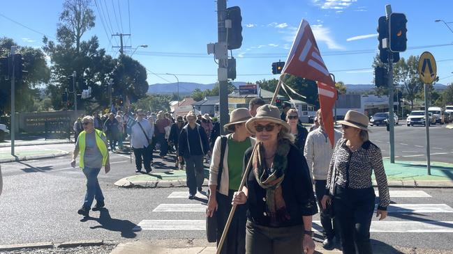 Teacher and support staff at Ipswich Girls' Grammar School stopped work on Tuesday June 4. Picture: Jonathan O'Neill