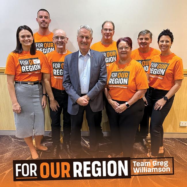 Team Greg Williamson members (from left): Ash-Lee Johnson, Joshua Thornton, Neil Wallace, Greg Williamson, Stephen Cutting, Karen May, Peter Freeleagus and Michelle Green. Photo: Facebook