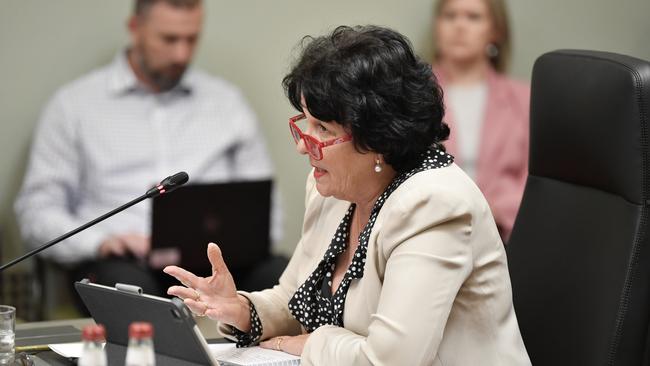 Councillor Nancy Sommerfield at a special meeting of Toowoomba Regional Council to endorse new deputy mayor, Friday, July 28, 2023. Picture: Kevin Farmer