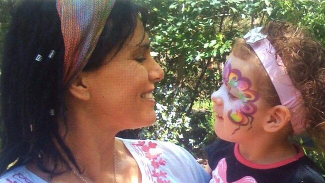 Belinda Valentine with granddaughter Chloe, 4, who died in 2012. Picture: Supplied by family