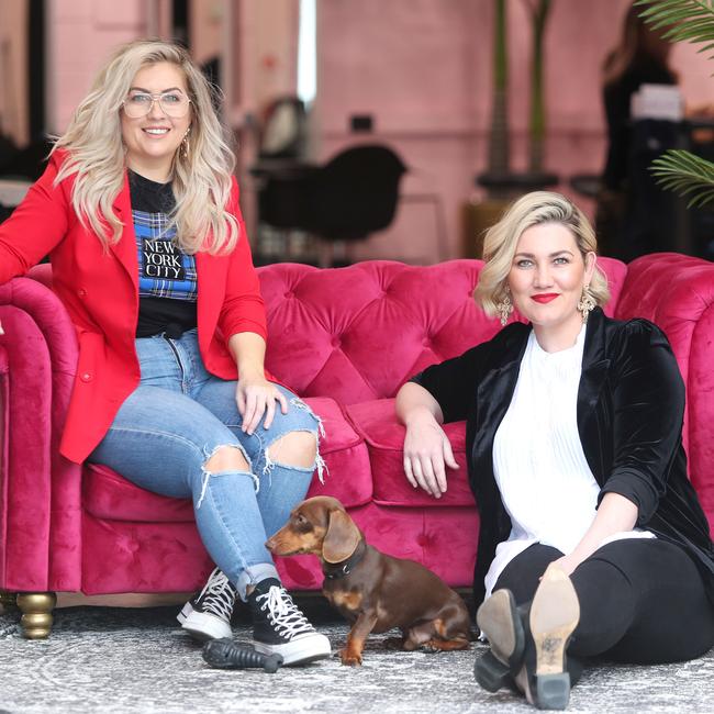 Shag Hair salon owners Grace and Alana. Picture: Sue Graham