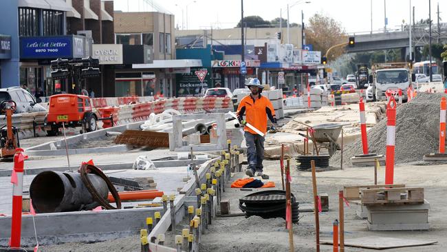 The Young St redevelopment is five months behind schedule, causing economic and mental health issues for traders. Picture Norm Oorloff