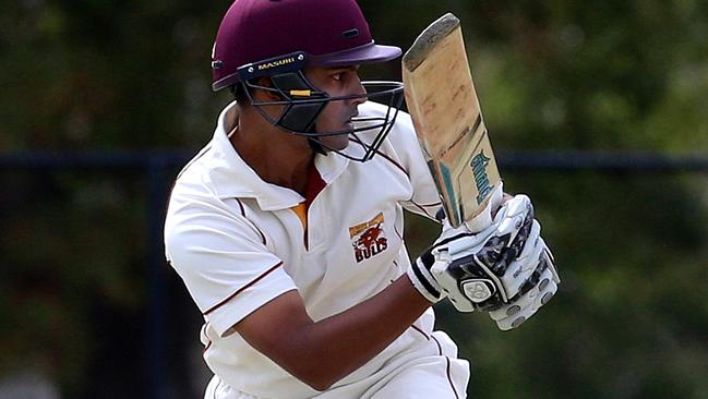 Nitesh Patel kept North  Balwyn in the game with a half-century on Day 1. Picture: Hamish Blair