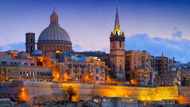 Valletta in Malta was one of the most heavily fortified ports in Europe.