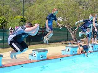 The diving blocks were one of the areas upgraded during revent renovations to the pool. Picture: Melanie Keyte