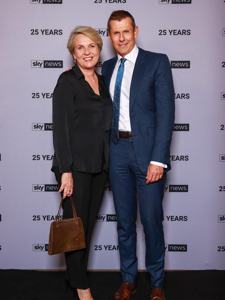 Tanya plibersek and Michael Coutts-Trotter, at the Sky News 25th Anniversary celebration, at Bennelong Restaurant. Picture: Justin Lloyd.