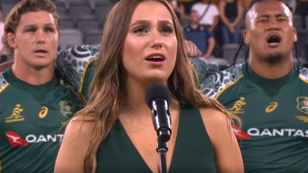 Australia Vs Argentina Live National Anthem Performed In Indigenous