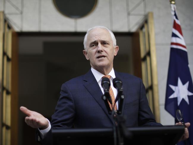 Malcolm Turnbull was prime minister at the time. Picture: Sean Davey