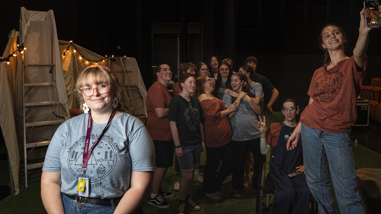 The Empire's youth arts lead Grace Sankey (front, left) with the Starcrossed ensemble, a Senior IMPACT production presented by The Empire Foundation, Monday, October 14, 2024. Picture: Kevin Farmer