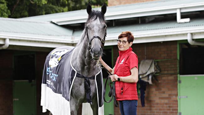 Carmel Size with Classique Legend at the stables of Les Bridge. Pictures: Adam Yip