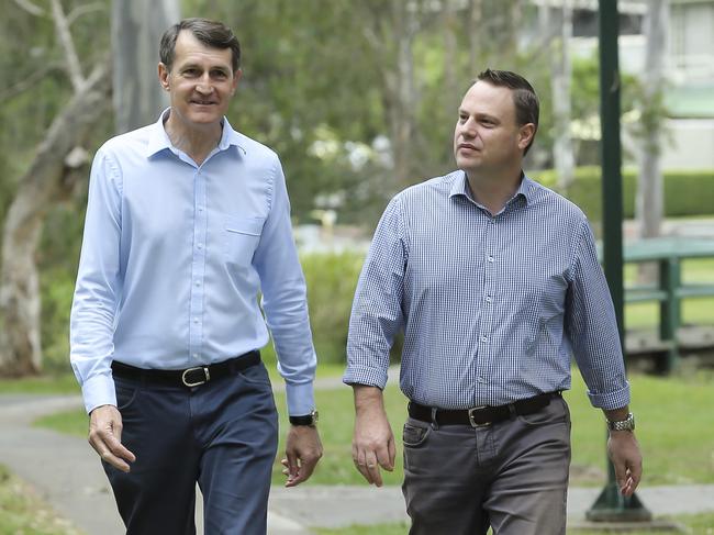 Lord Mayor Graham Quirk (left) with his deputy and potential successor Adrian Schrinner