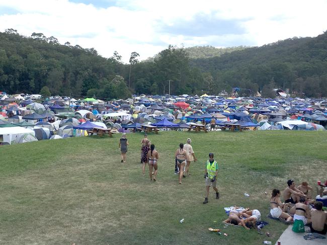 Thousands descended on Glenworth Valley north of Sydney for the Lost Paradise festival. Picture: Henry Lynch