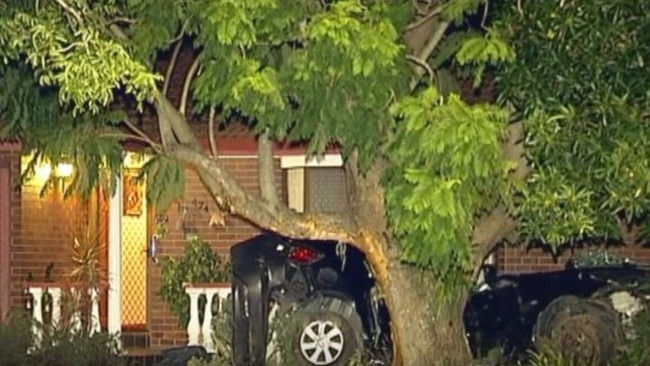 A man has died after his car left the road and crashed into a tree in Bracken Ridge. Picture: 10 News