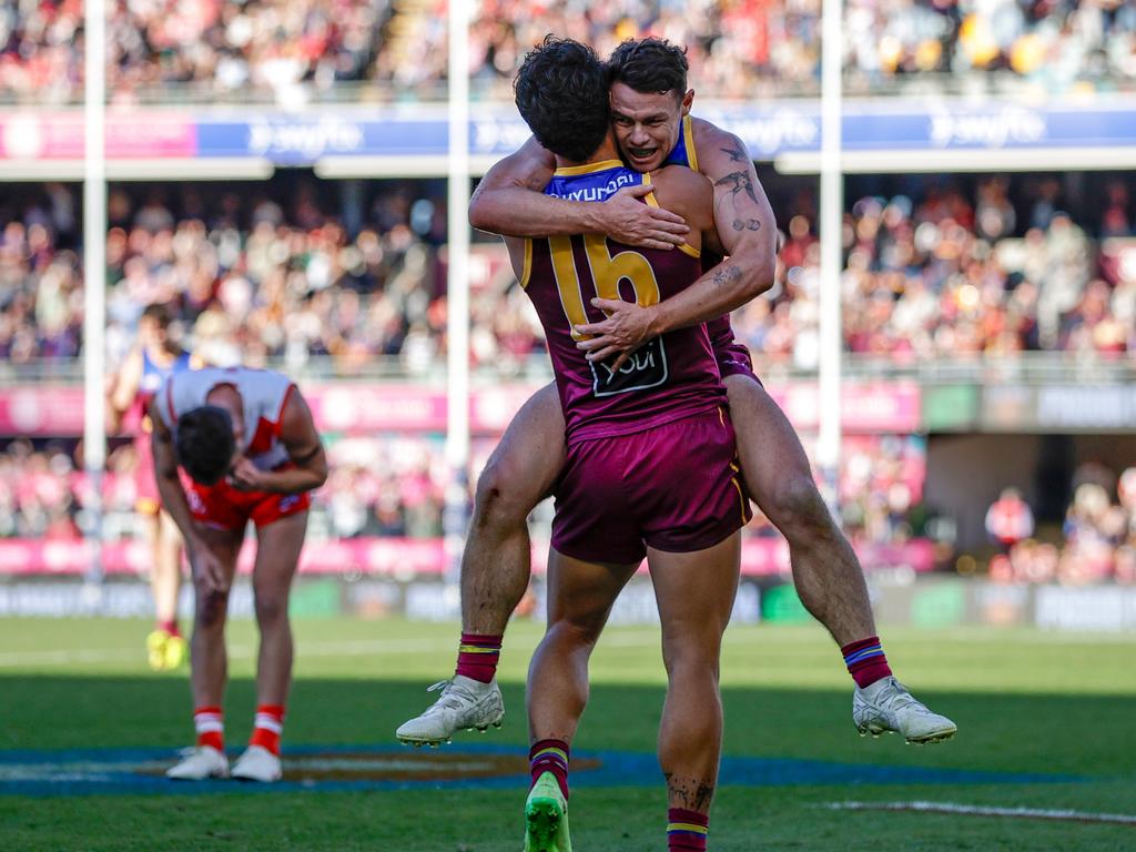 The Lions claimed their biggest scalp of the season. Picture: Russell Freeman/AFL Photos via Getty Images.