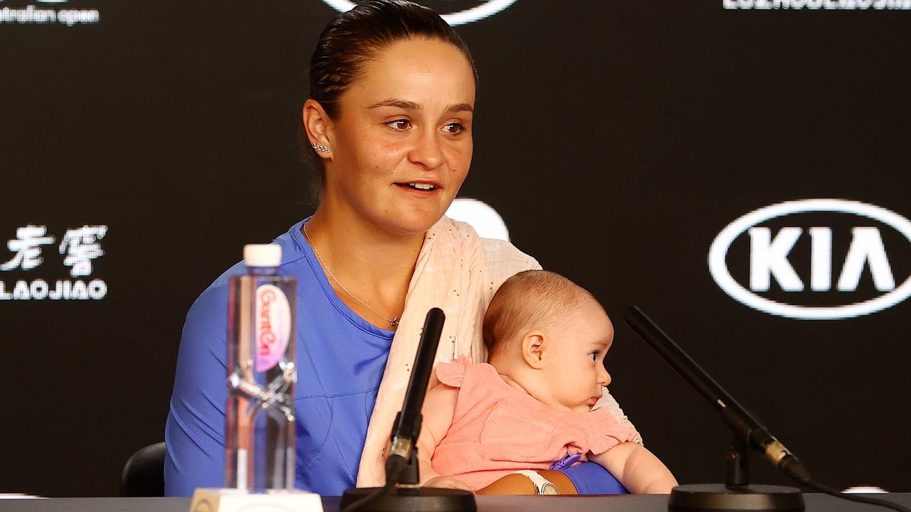 Ash Barty showed her niece off in front of the cameras.