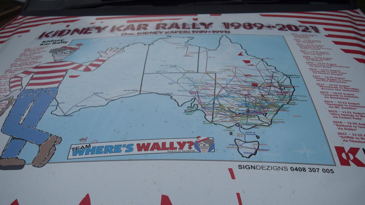 Every Kidney Kar Rally course Wally, Wally Wallace, and team have completed.