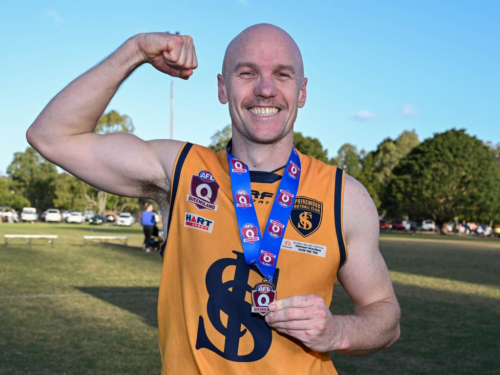 Rowan Page of Springwood Pumas won the best on ground for the Div 1 Seniors QFA grand final. Picture: Supplied