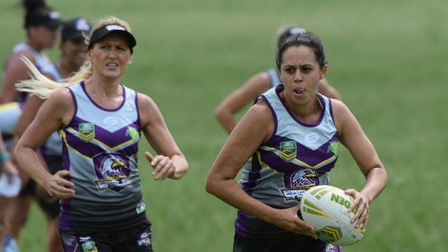 Northern Eagles players in action at the National Touch League.