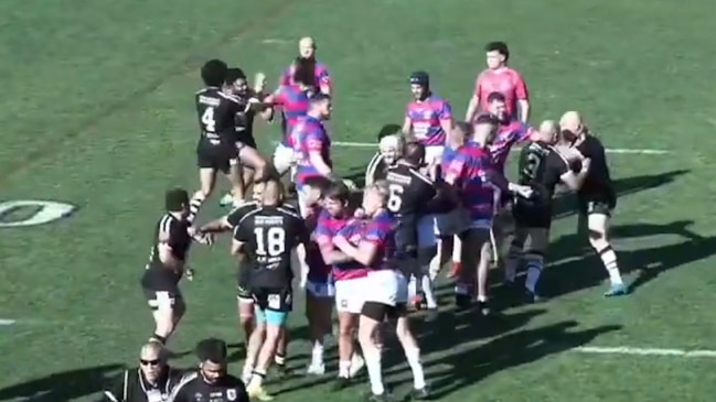 Wild brawl erupts in Souths Juniors reserve grade