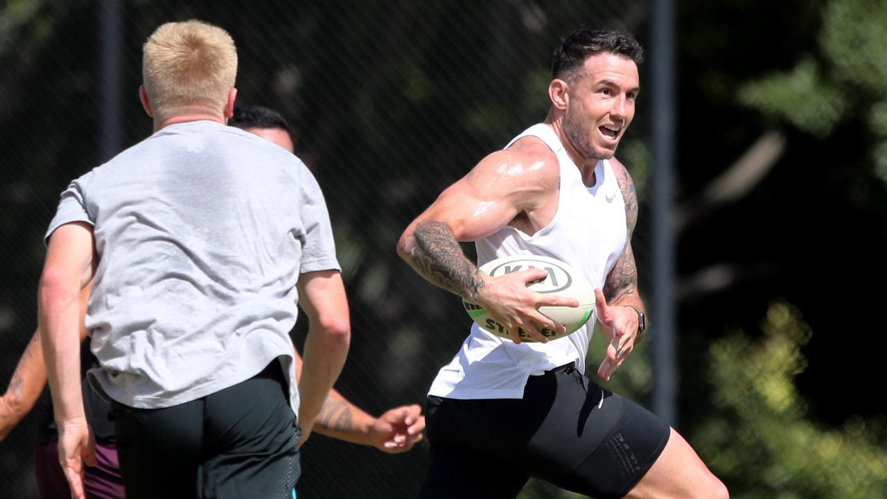 Darius Boyd and Matt Gillett were spotted at Red Hill. Picture: Peter Wallis