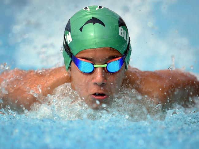 Ron Golombick is an 11 year old swimmer nominated as a Leader junior sports star. Pictured swimming at GESAC Bentleigh.Picture: Jason SammonFriday 24 March 2017