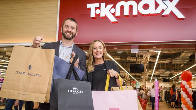 Harbour Town Premium Outlets Adelaide centre manager Michael Pentland with marketing manager Tanya Demaria. Picture: Simon Casson