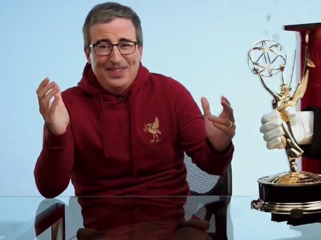 John Oliver wins 2020 Emmy. Picture: Arena