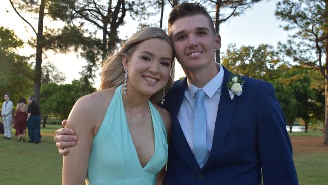 Lara Feenaghty and Riley Phelan at the Pioneer State High School formal at the Mackay Golf Course on Friday November 20. Picture: Zizi Averill