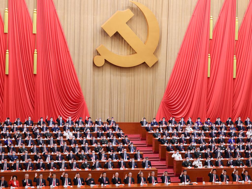 Delegates vote at the closing ceremony. Picture: Lintao Zhang/Getty Images