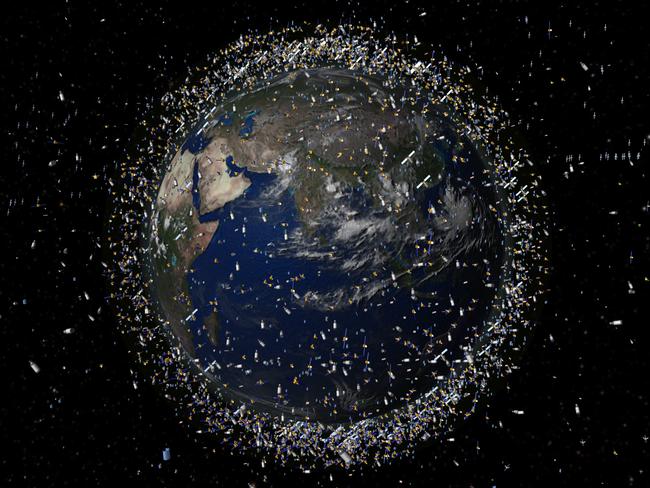 An artist impression of space debris. Supplied