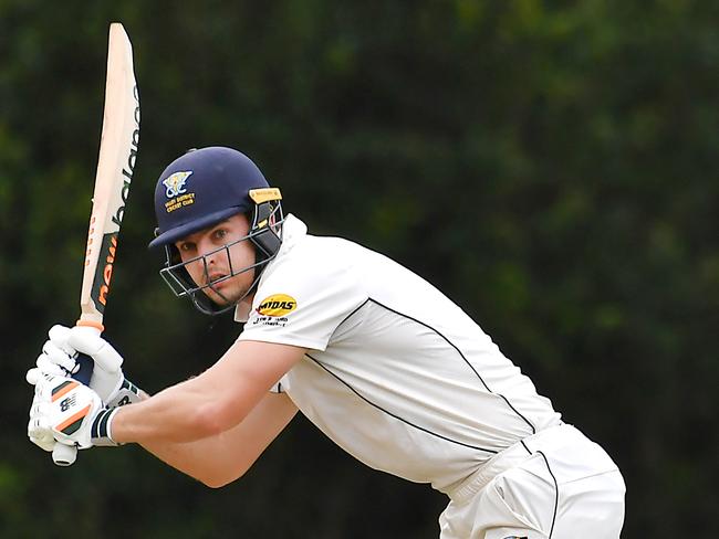 Valley batsman Jack WildermuthUniversity Vs ValleySaturday December 3, 2022. Picture, John Gass