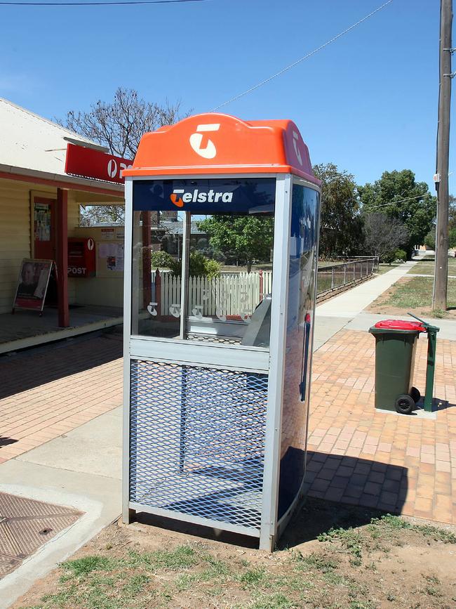 Krystal’s phone received a call from a phone box 30kms away at Leitchville. Picture: Rob Leeson.