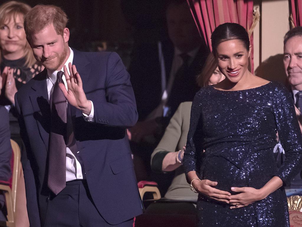 The Duke and Duchess of Sussex attend the Cirque du Soleil Premiere of ‘TOTEM’ at Royal Albert Hall in London, England on Wednesday (local time). Picture: Getty Images