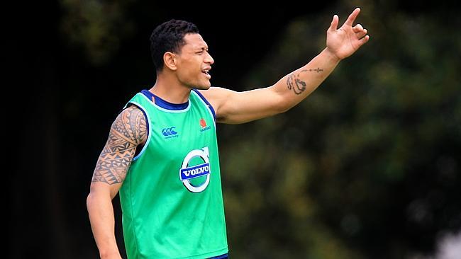 Israel Folau during a Waratahs training session at Moore Park. Picture: Mark Evans.