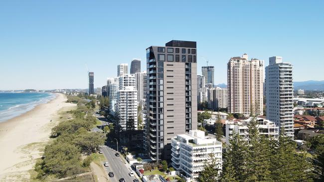 Aerial photo of the Broadbeach skyline. Picture: Brendan Radke