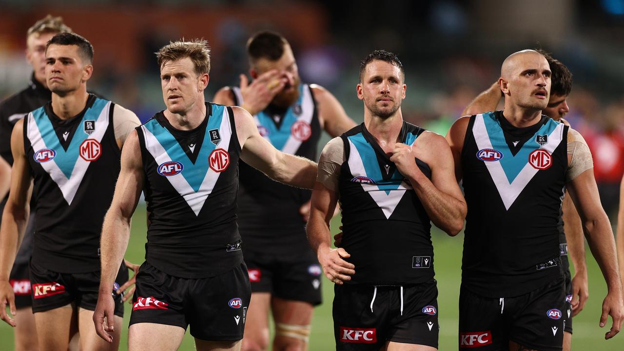 Port Adelaide has had its first Covid positive. Picture: Daniel Kalisz/Getty Images
