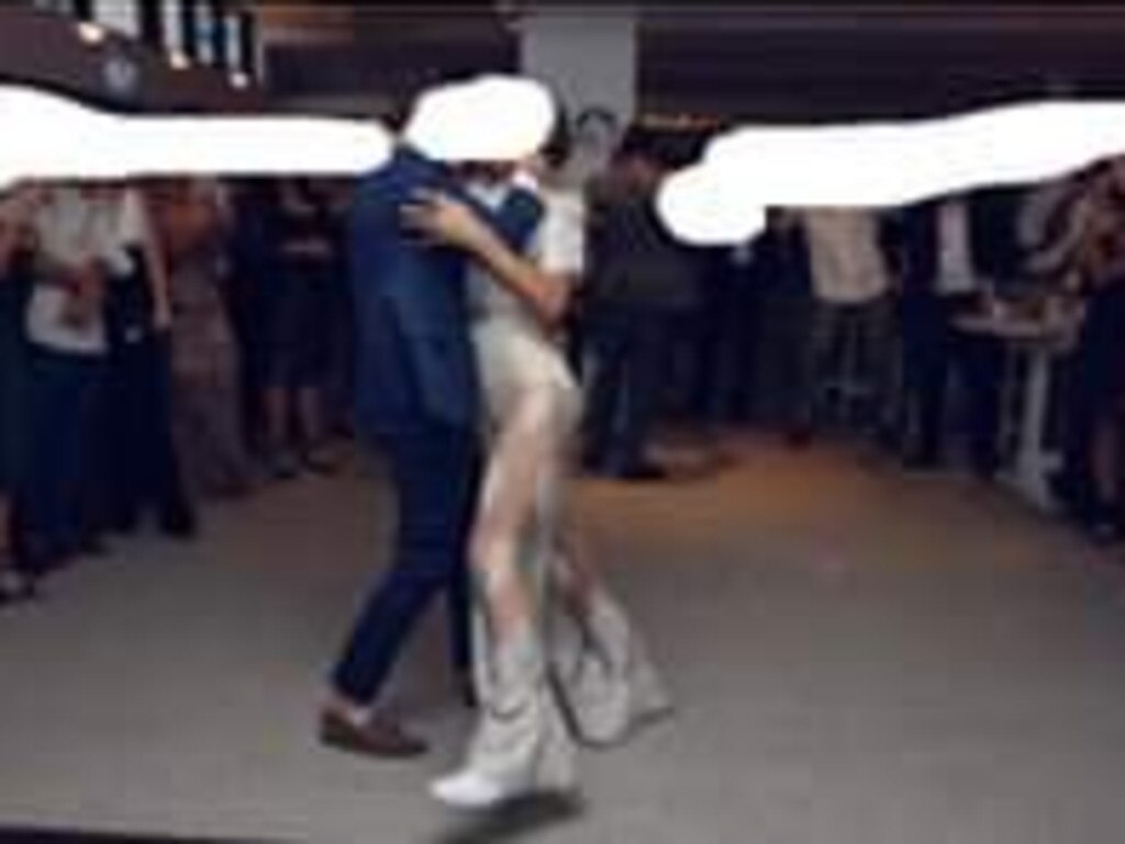 Some commenters said if it hadn’t been for the white shorts the bride’s look may have been a winner. Picture: Reddit