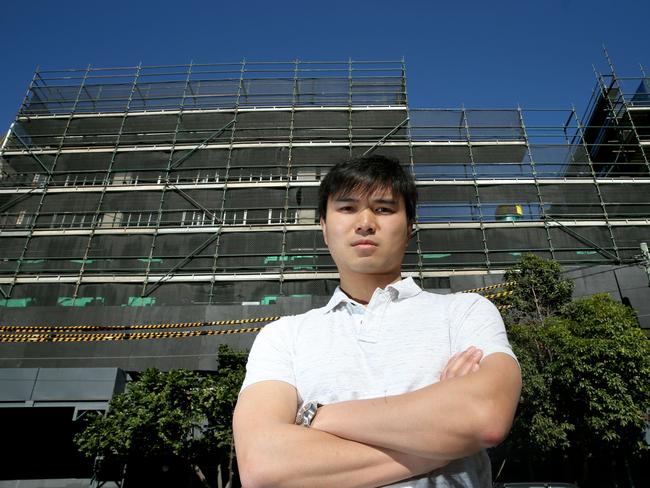 Stephen Lee outside the Waterloo construction site / Picture: Damian Shaw