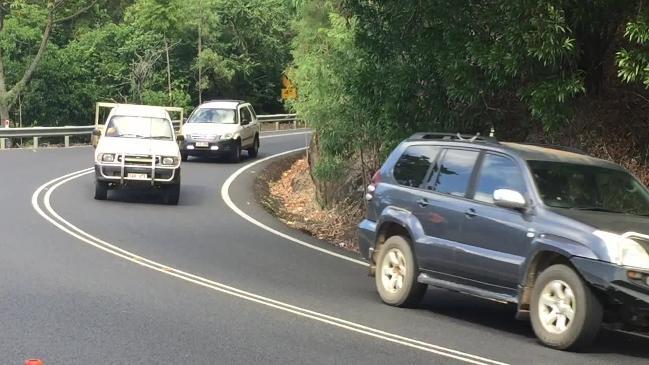 Drone at crash site of kidnap victim Jessica Hamill on Kennedy Highway