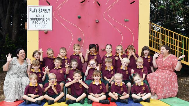 FUNNY FACES: Buderim Mountain State School Prep. Picture: Patrick Woods.