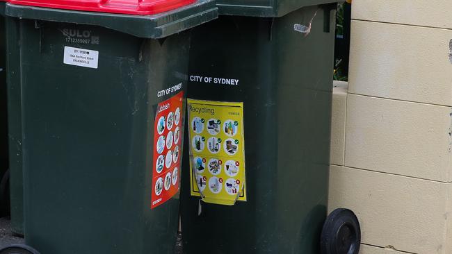 SYDNEY, AUSTRALIA: Newswire Photos: JANUARY 03 2024: A view of Devine street in Erskenville where bins sit waiting to be emptied in Sydney's Inner West as a local councillor calls for Lord Mayor Clover Moore to go over the ârat and maggot-infested public health crisisâ due to outsourcing of bin collection. Photo by: NCA Newswire/ Gaye Gerard