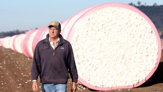 Despite floods early in the season and rising fuel costs, Liverpool Plains cotton farmer John Hamparsum has just finished a successful harvest near Gunnedah, in NSW's north west. Picture: Peter Lorimer