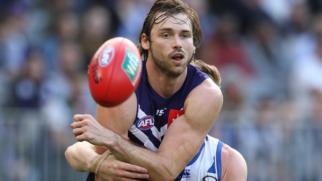 Joel Hamling will be a free agent when his contract expires even though he has been a Docker for only two seasons. Picture: Getty Images