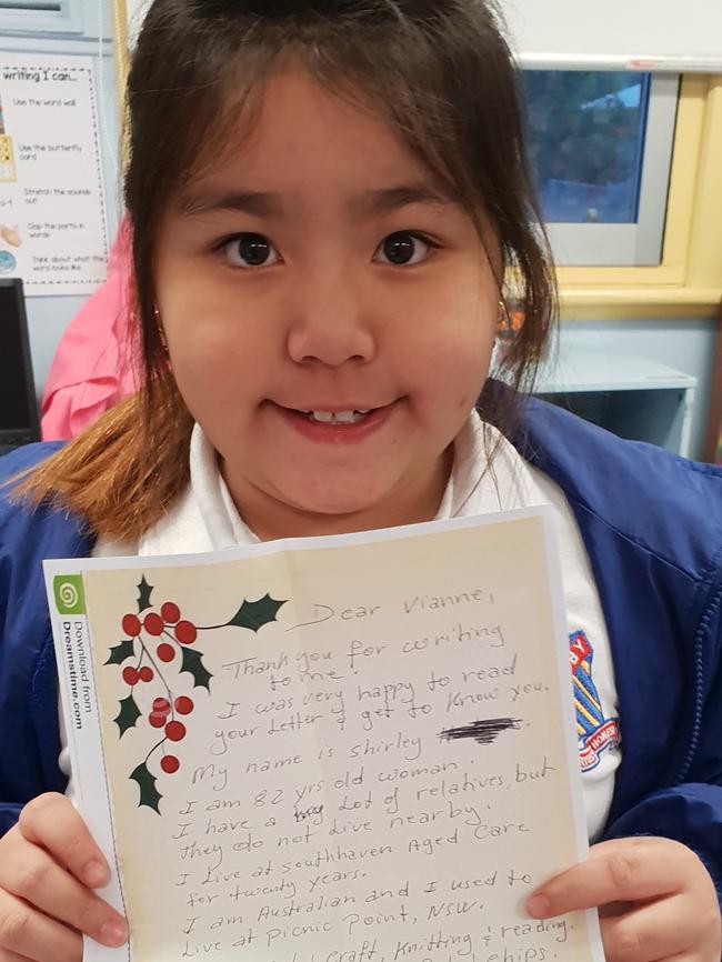 Vianne Thai is happy with her pen pal.