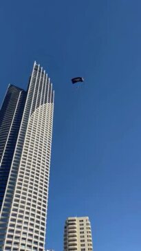 Jackson 'Jacko' Strong dropped over 240 metres from the top of Soul Surfers Paradise