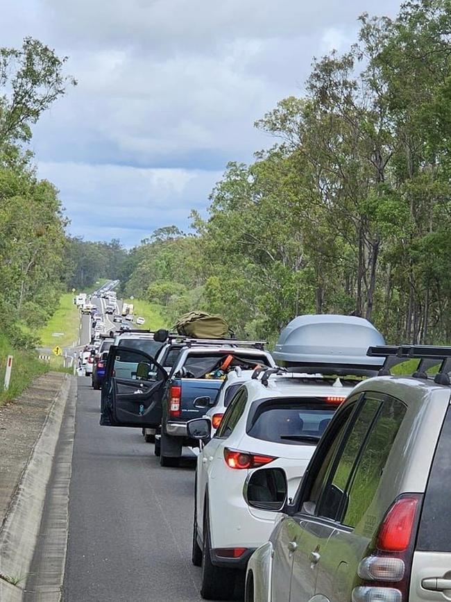 A multi-vehicle crash on the Bruce Hwy on Easter Monday has left traffic at a standstill with motorists urged to avoid the area. Photo: Rachel Perry