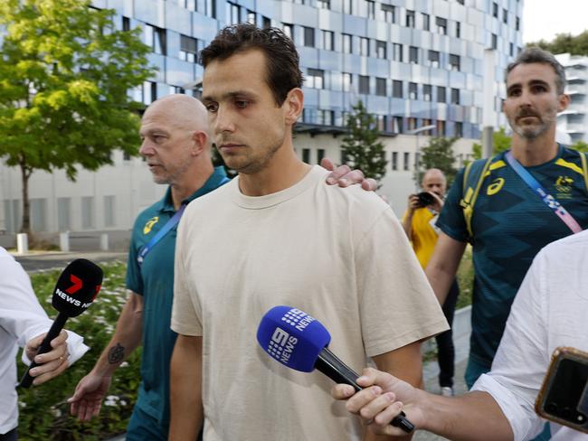 NCA. PARIS FRANCE 2024 OLYMPIC GAMES. Australian mens hockey player Tom Craig was arrested for allegedly buying cocaine on the streets of Paris on Tuesday night. Tom walks free from a Paris Police station.  Picture: Michael Klein